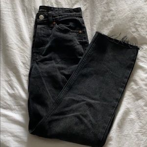 ZARA Dark grey straight leg denim